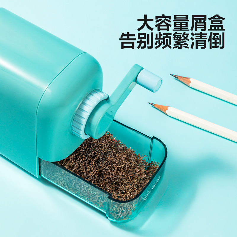 得力VB8大口徑手搖削筆機(jī)(粉色)(盒)