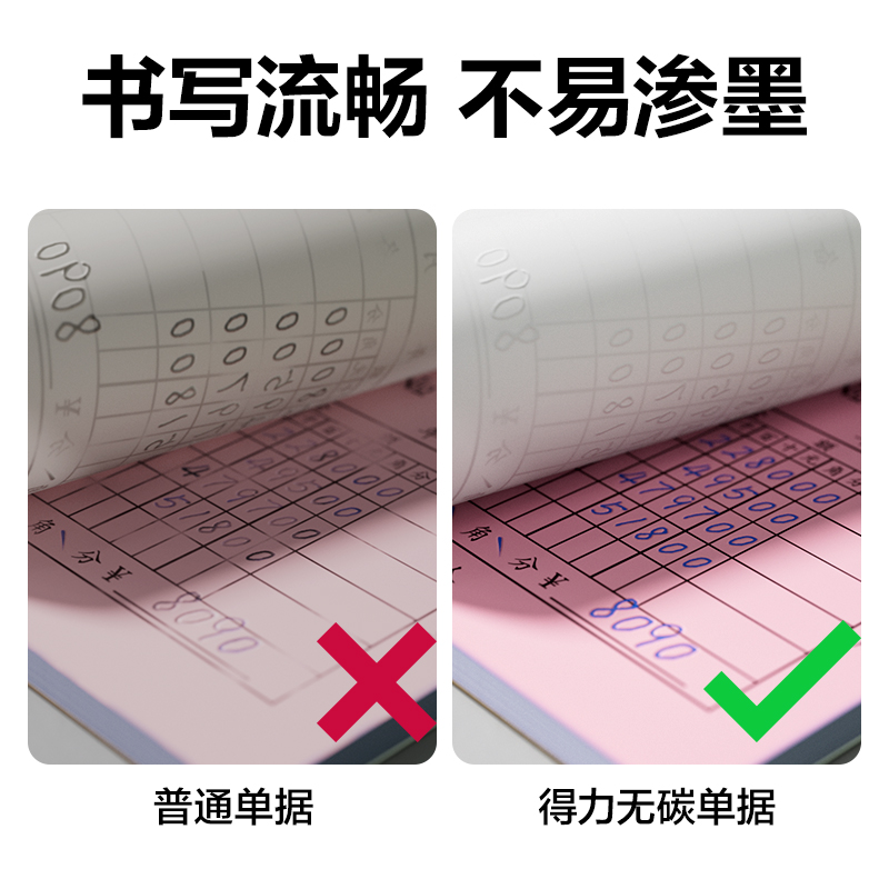 得力BR211豎版三聯(lián)送(銷）貨單據(jù)36k-175x125mm-20份(混)(本