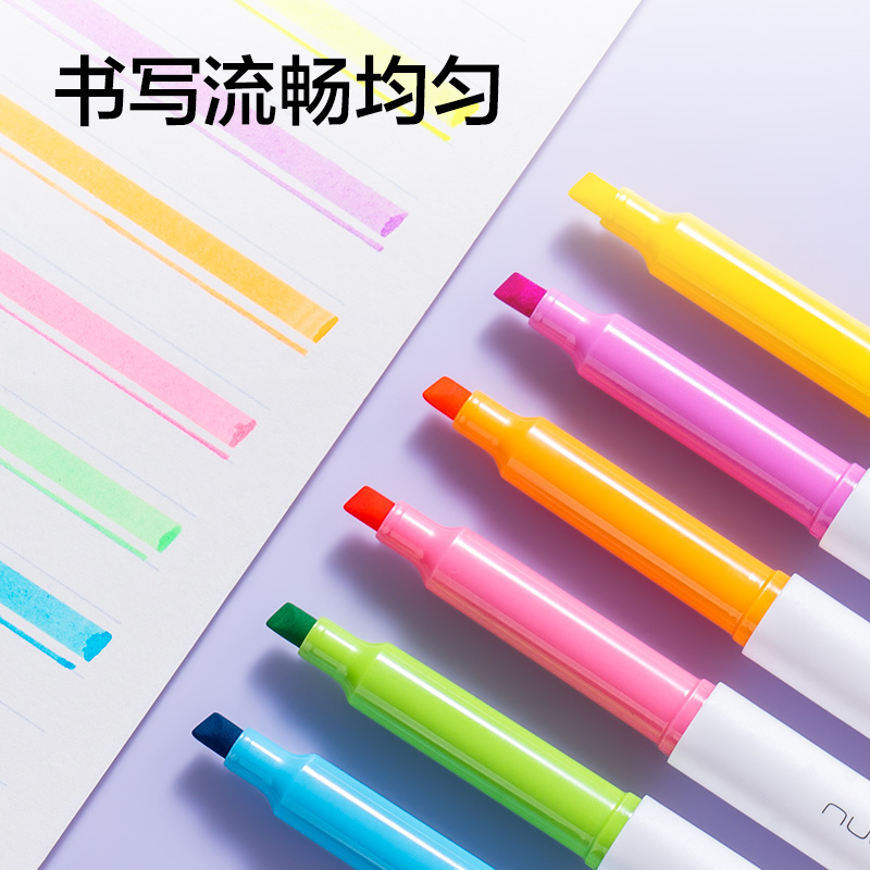 紐賽NS720雙頭雙色抗暈染熒光筆(混)(支)