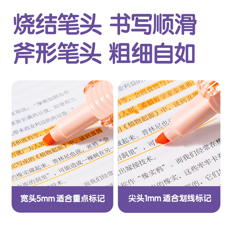 得力SK400翻轉(zhuǎn)抗暈染香味熒光筆(橙)(支)