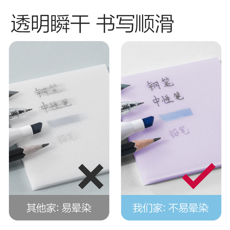 得力BT407漸變記事貼76mm*76mm400張 膜類可書(shū)寫(xiě)(晨曦來(lái)信)(袋)