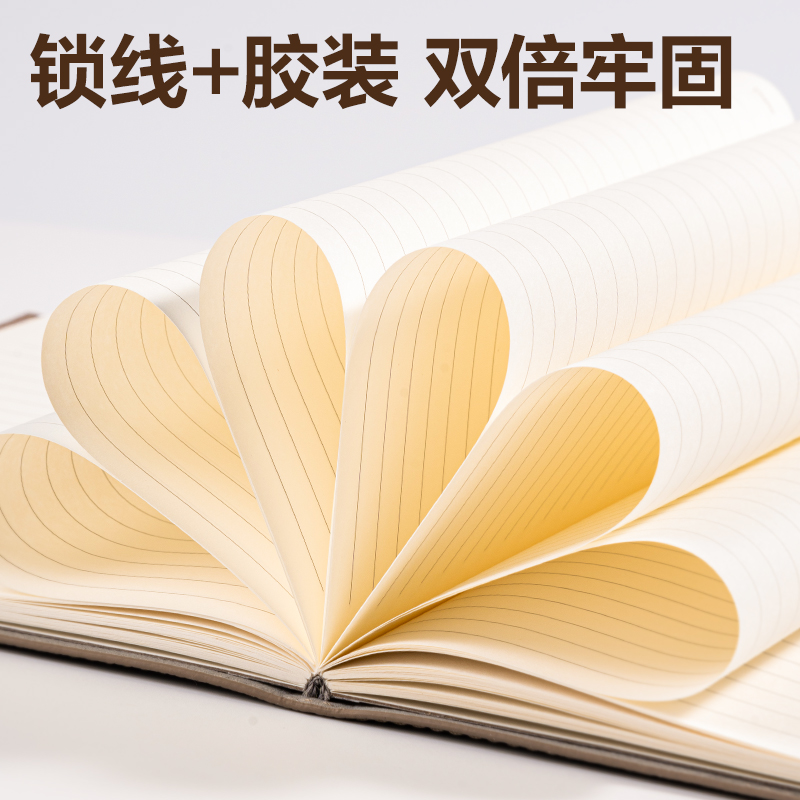 得力7901-Q輕商務(wù)皮面本25K-80張10mm行距(灰色)(本)