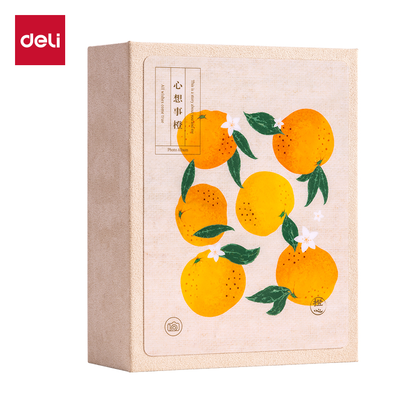 得力PQ858_6寸100入橫式相冊(橙子)(個(gè))
