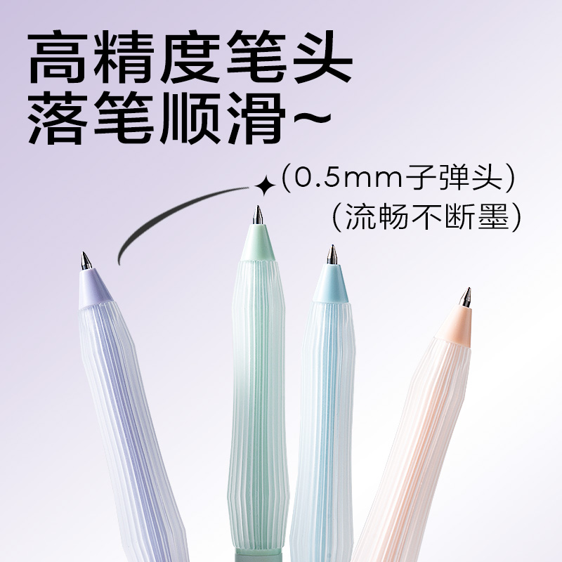 得力SA320按動(dòng)可擦中性筆0.5mm子彈頭(晶藍(lán))(支)
