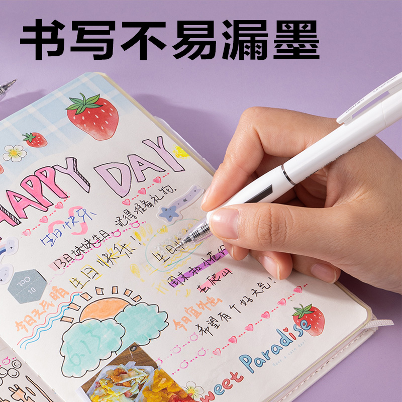 得力SA583按動常規(guī)中性筆0.5mmST頭(黑)(支)