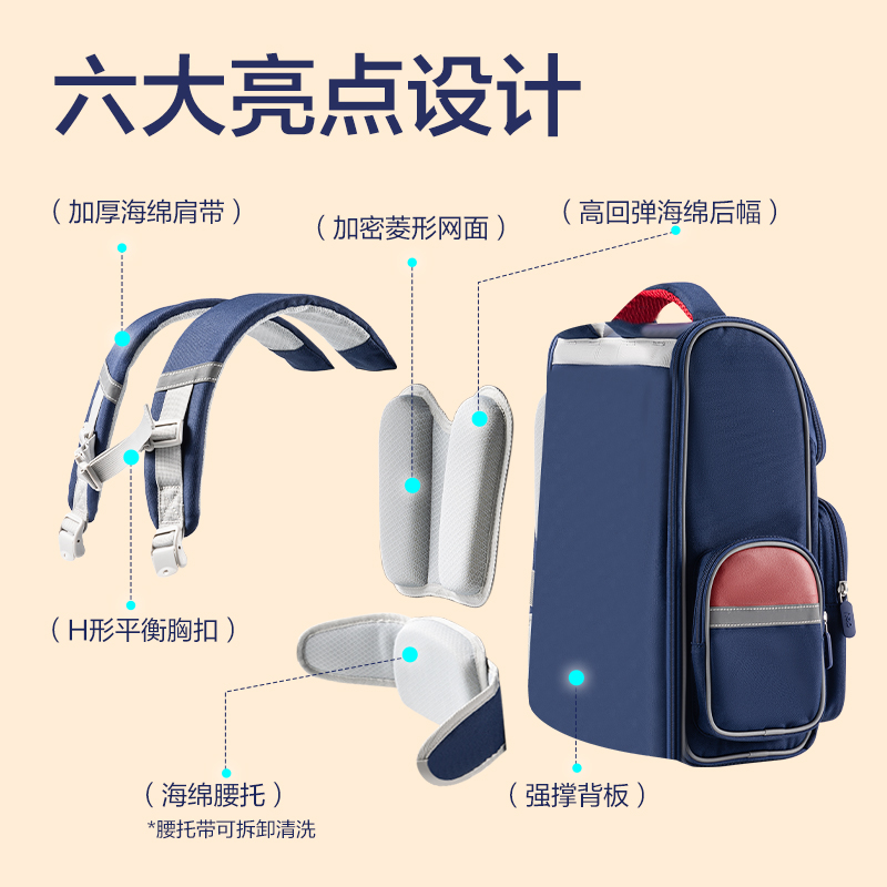 得力BB162升級(jí)時(shí)尚學(xué)院款學(xué)生書(shū)包套裝(升級(jí)XL-粉)(個(gè))