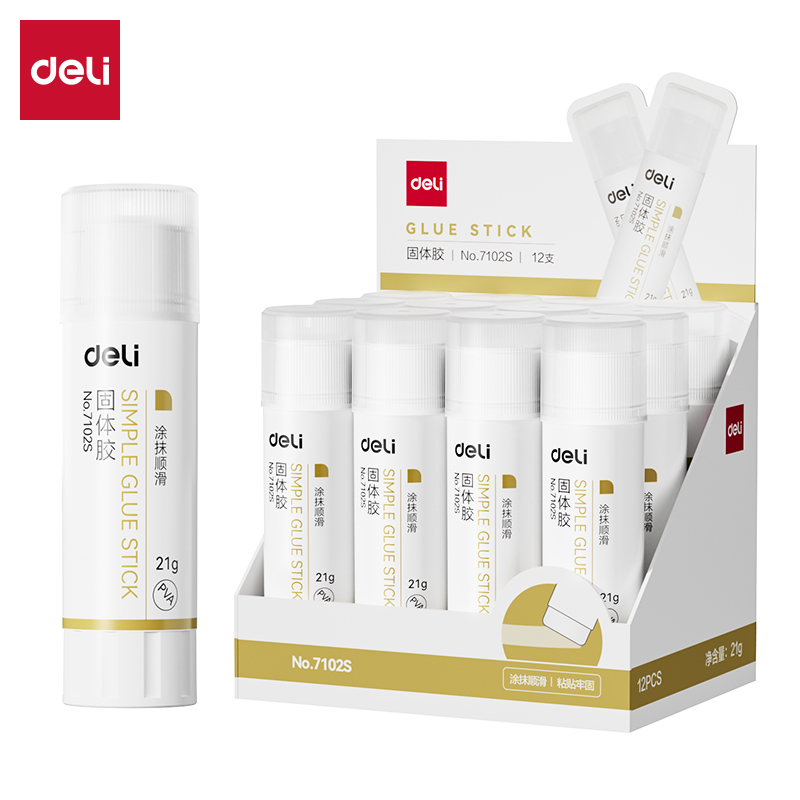 得力7102S個(gè)人型PVA固體膠21g(白)(支)