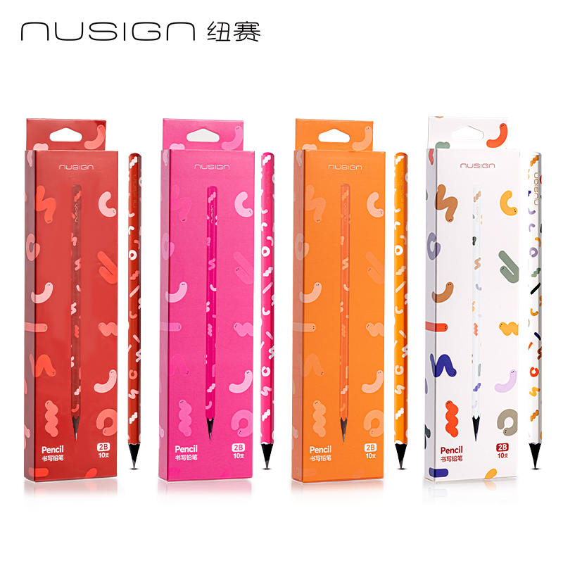 紐賽NS745-2B蛇年黑木六角桿紐賽鉛筆2B(混)(10支/盒)