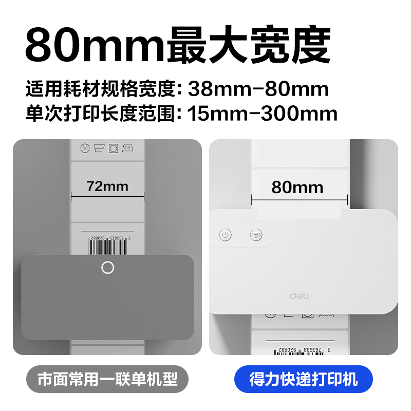 得力GE450W熱敏標(biāo)簽打印機(jī)(白色)(臺)