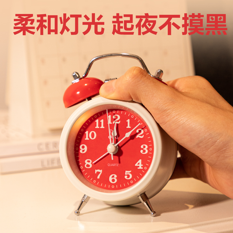 得力9024鬧鐘(紅色)(只)
