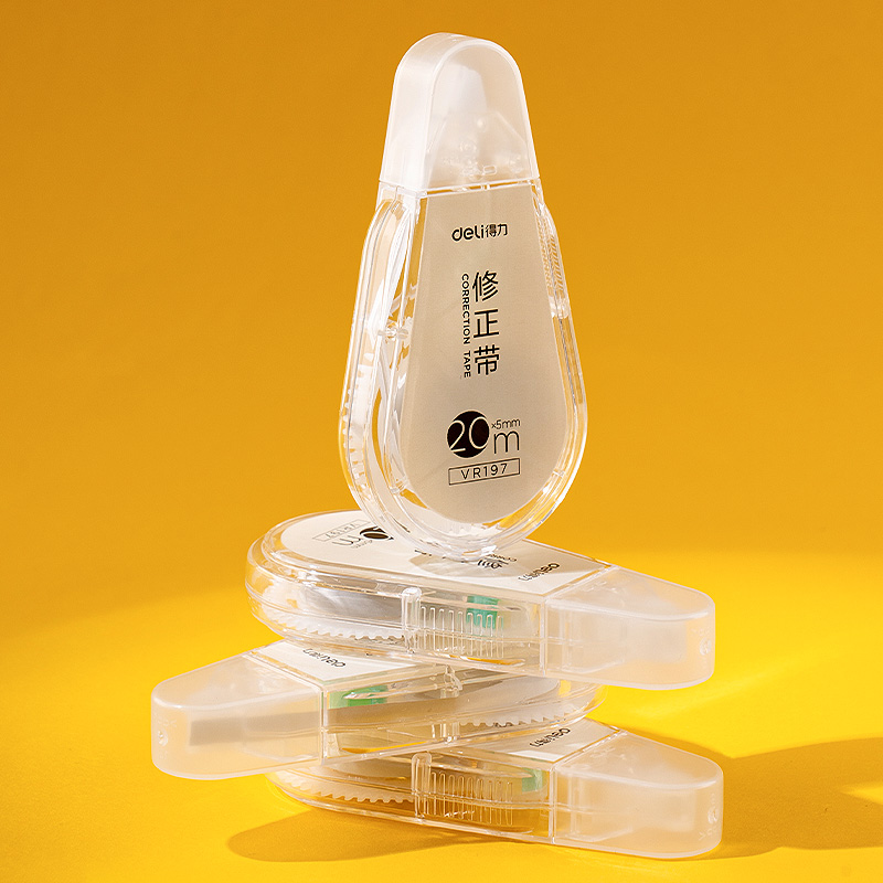 得力VR197修正帶套裝5mm*100m膜帶(透明)(套)