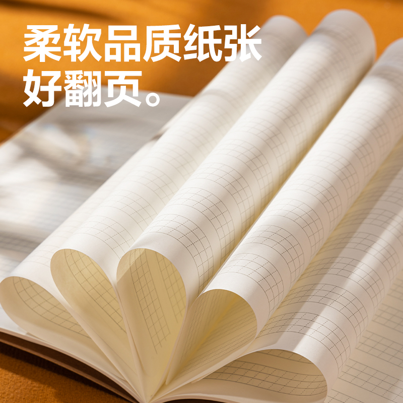 得力FA532牛盾牛皮紙縫線本（定位英語）（本）