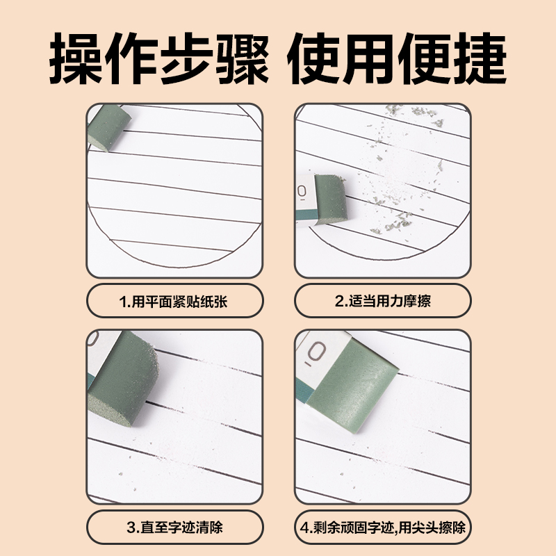 得力VP475五支裝磨砂橡皮擦(半砂)(混)(盒)