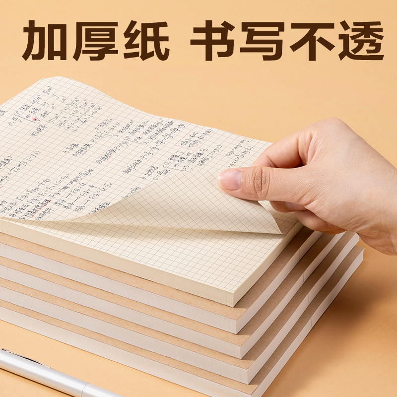 得力BDD16-01方格草稿本 38張（方格）(5本/包)