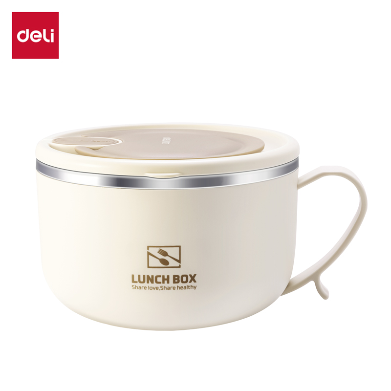 得力LM810泡面碗(白)（盒）