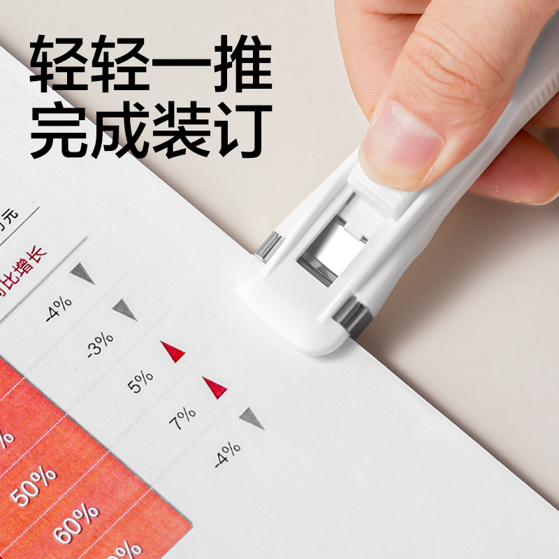 得力8591B推夾器(白色)(卡)