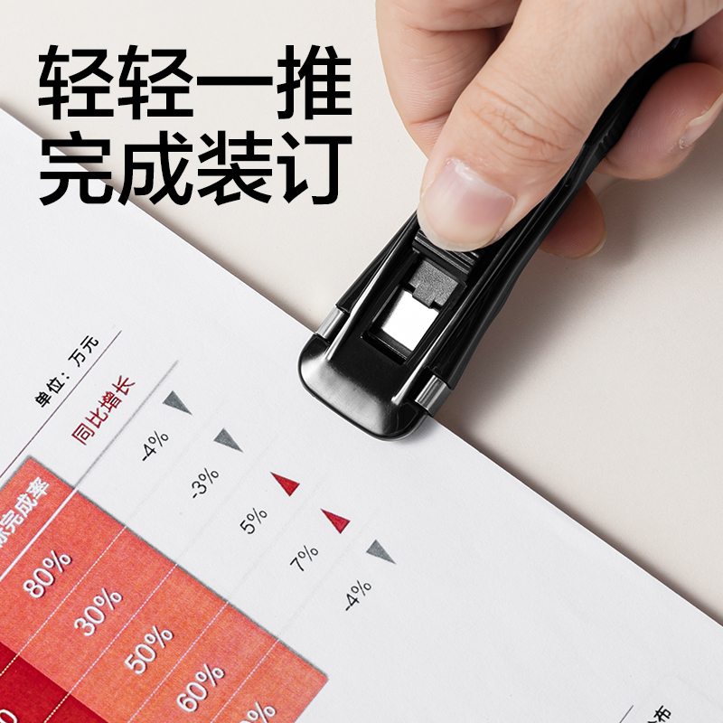 得力8591B推夾器(黑色)(卡)