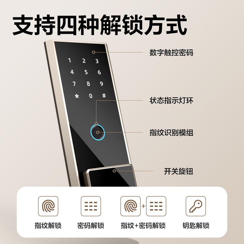 得力AE64-ZM指紋密碼保管箱H450(白色)(臺(tái))