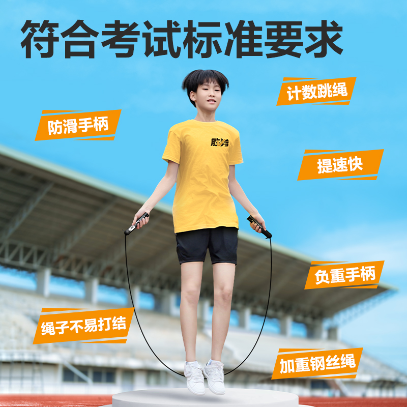 安格耐特FT139考滿分考試機(jī)械計(jì)數(shù)鋼絲跳繩(黑)(根)