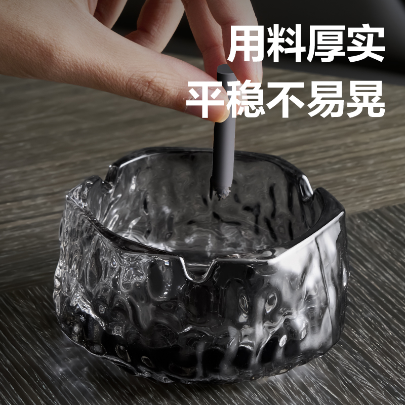 得力LQ173幾何煙灰缸(小號(hào))(玻璃)((黃色)(1個(gè)/盒)