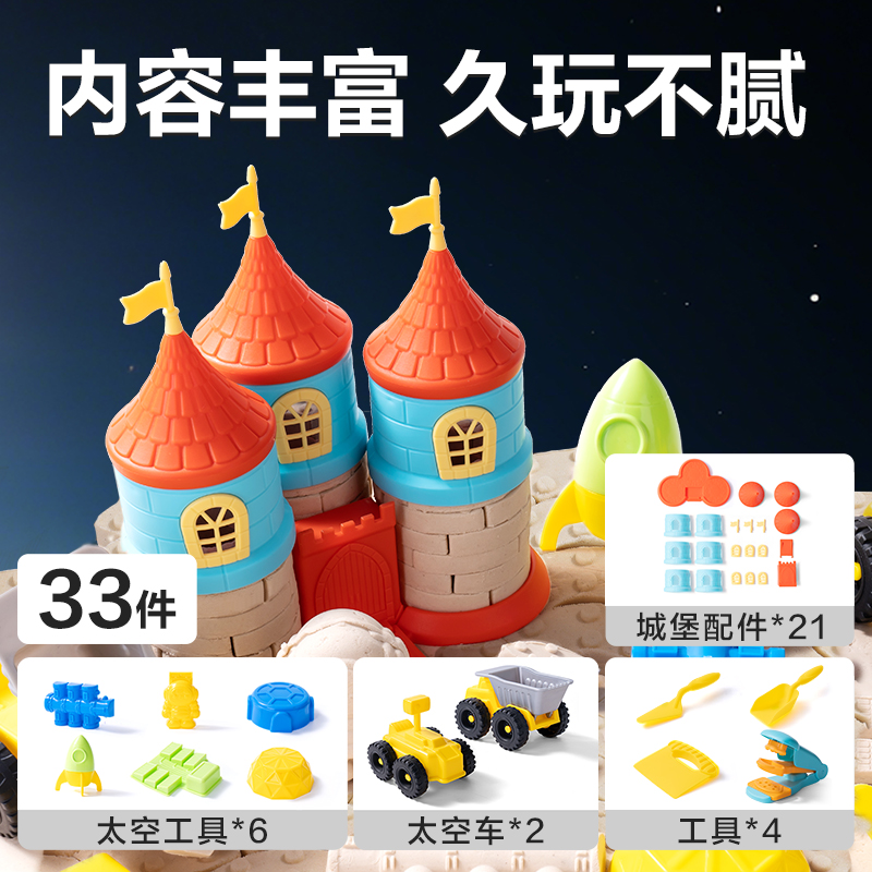 得力YC258_3D立體沙系列太空探險主題工具箱套裝(混)(箱)