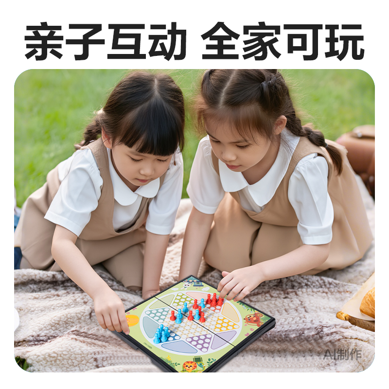 得力YW175-T磁石跳棋(混)(盒)