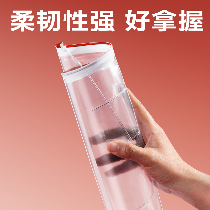 得力5526_A4連中三元PVC考試?yán)叴?紅色)(個(gè))