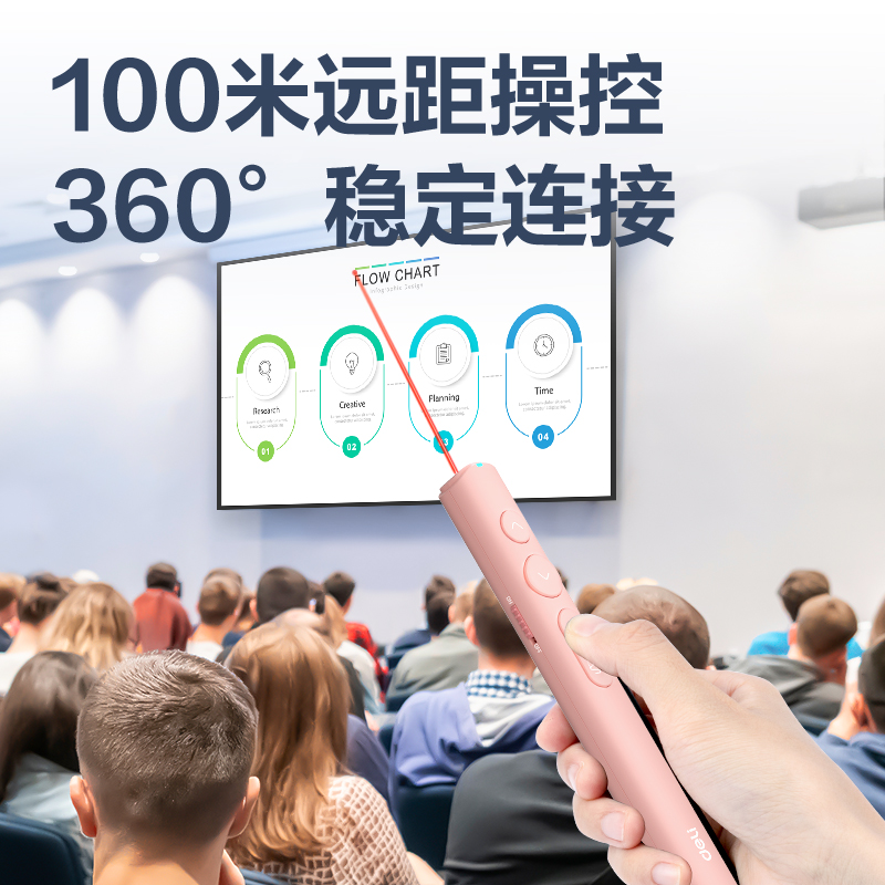 得力MA110激光翻頁筆_激光翻頁筆(粉)(支)
