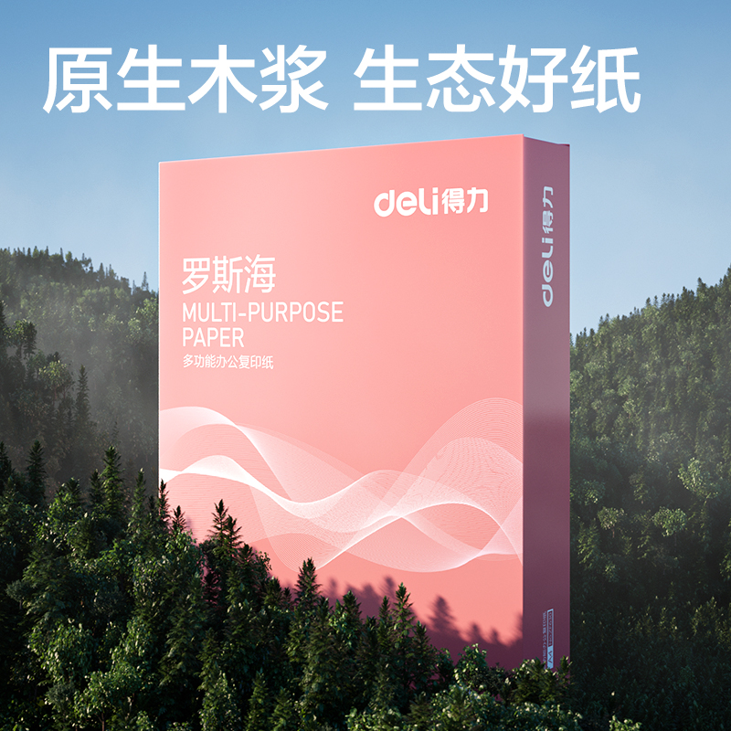 得力ZF630羅斯海復印紙A4-70g-1包(混)(包)