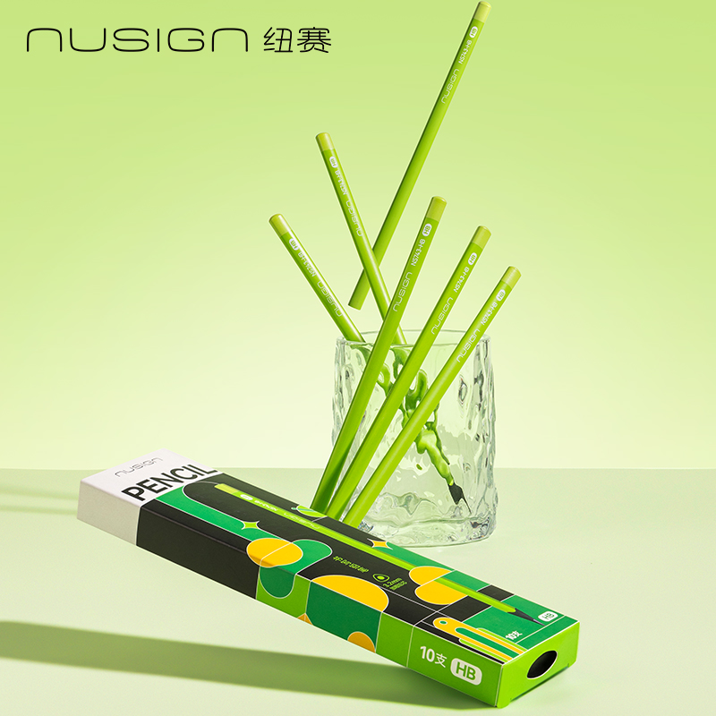 紐賽NS743-2B綠色三角桿紐賽鉛筆2B(綠)(10支/盒)