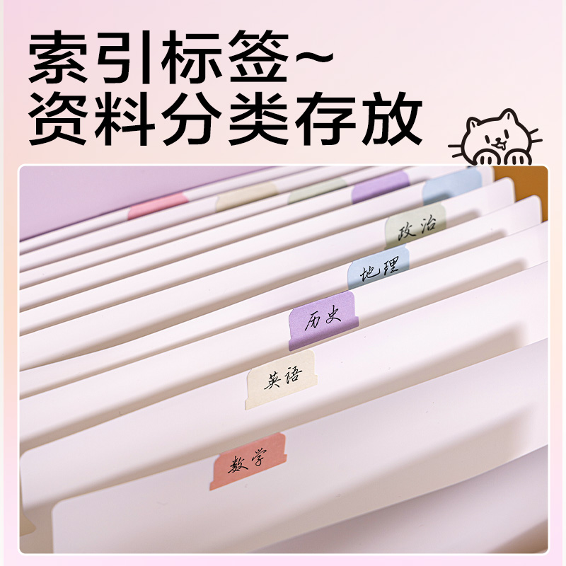得力PM328線條獨白13格豎式包邊風琴包(混)(個)
