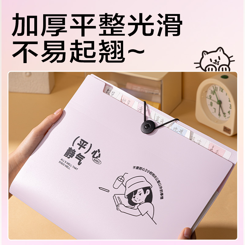 得力PM329線條獨(dú)白8格便攜學(xué)生風(fēng)琴包(混)(個(gè))