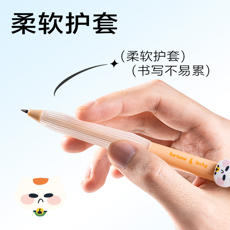 得力SA345三顧喵廬按動可擦中性筆0.5mm子彈頭(晶藍)(支)