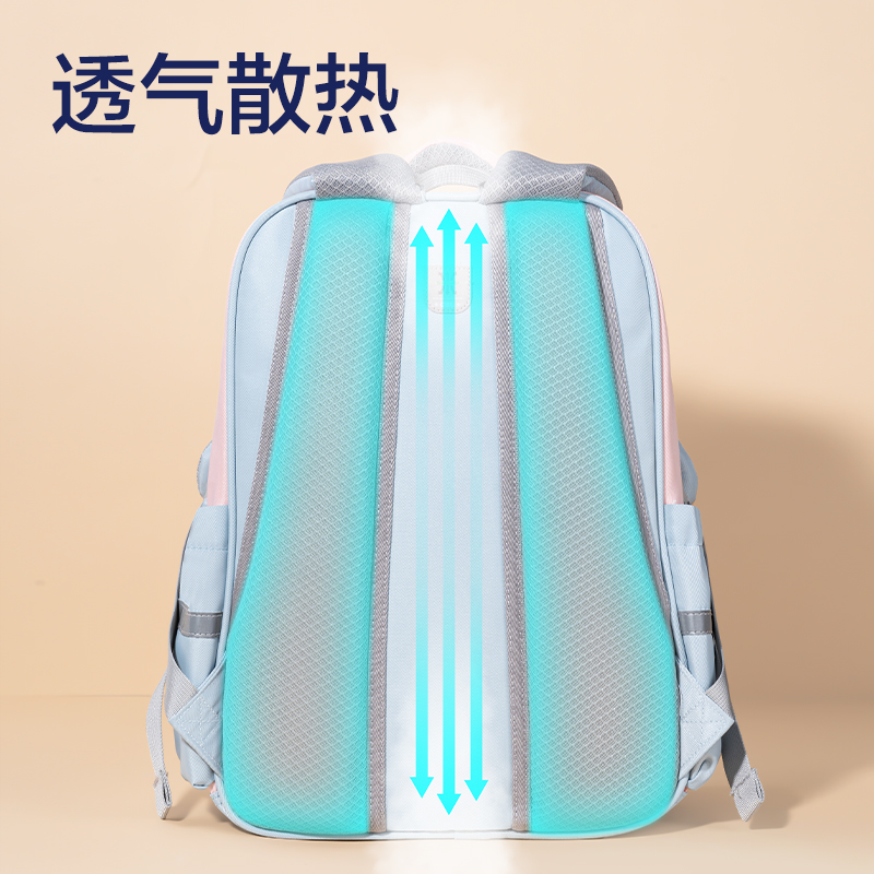 得力BB191新學院系列小學生書包(灰)(個)