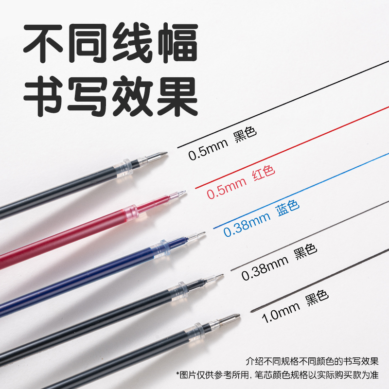 得力S888糾錯速干中性筆替芯0.5mm按動ST頭(紅)(支)
