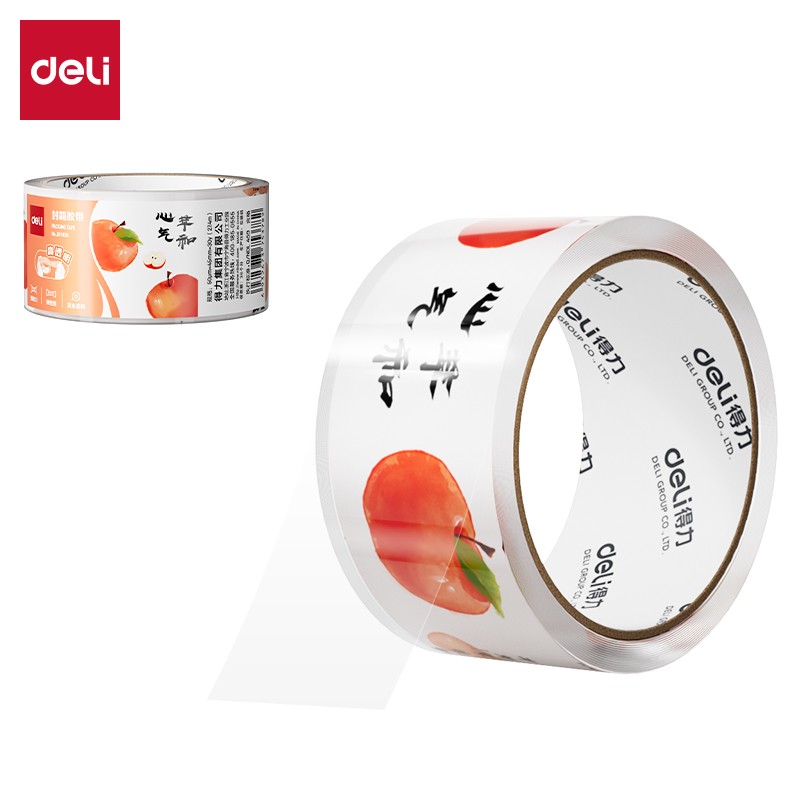 得力JD103B水果封箱膠帶45mm*50um*30y(透明)(卷)