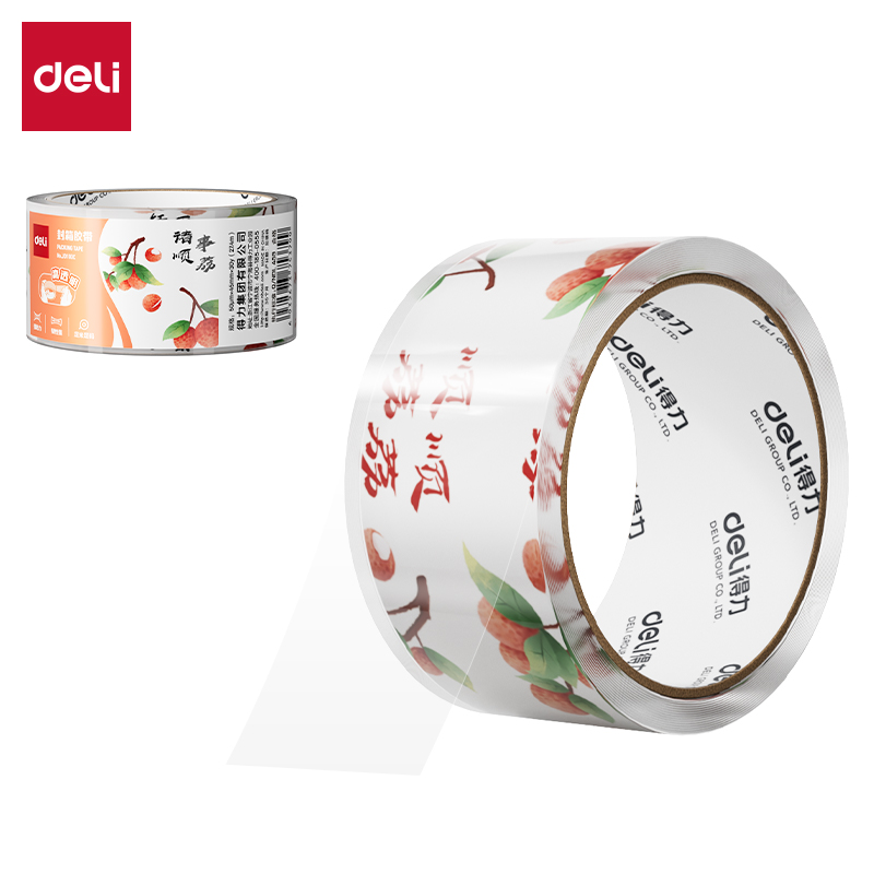 得力JD103C水果封箱膠帶45mm*50um*30y(透明)(卷)