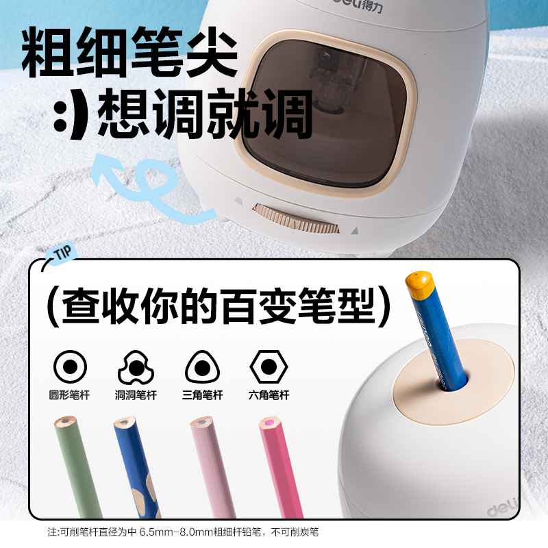 得力VA304電動卷筆刀(白色)(臺)
