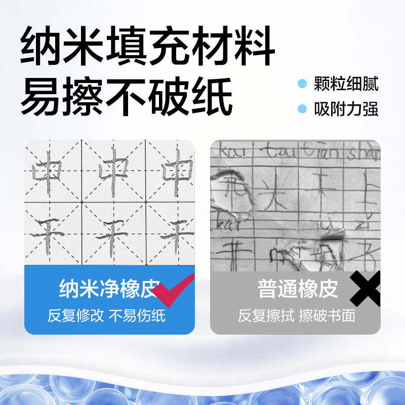 得力VP201納米凈橡皮擦（?。?混)(塊)