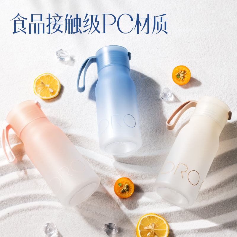 得力LL310隨手杯(旋蓋)(400mL)(晚波青藍(lán))(1個(gè)/盒)