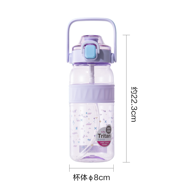 得力LL315隨手杯(彈蓋)(800mL)(紫)(1個/盒)