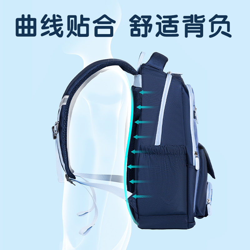 得力BB198元?dú)庀盗心猩钚W(xué)生書包(藍(lán))(個(gè))