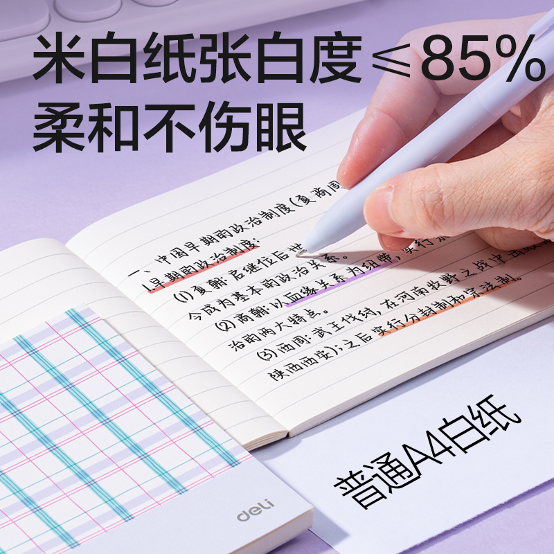 得力WA640-P無線裝訂本(行紜格次方)(本)
