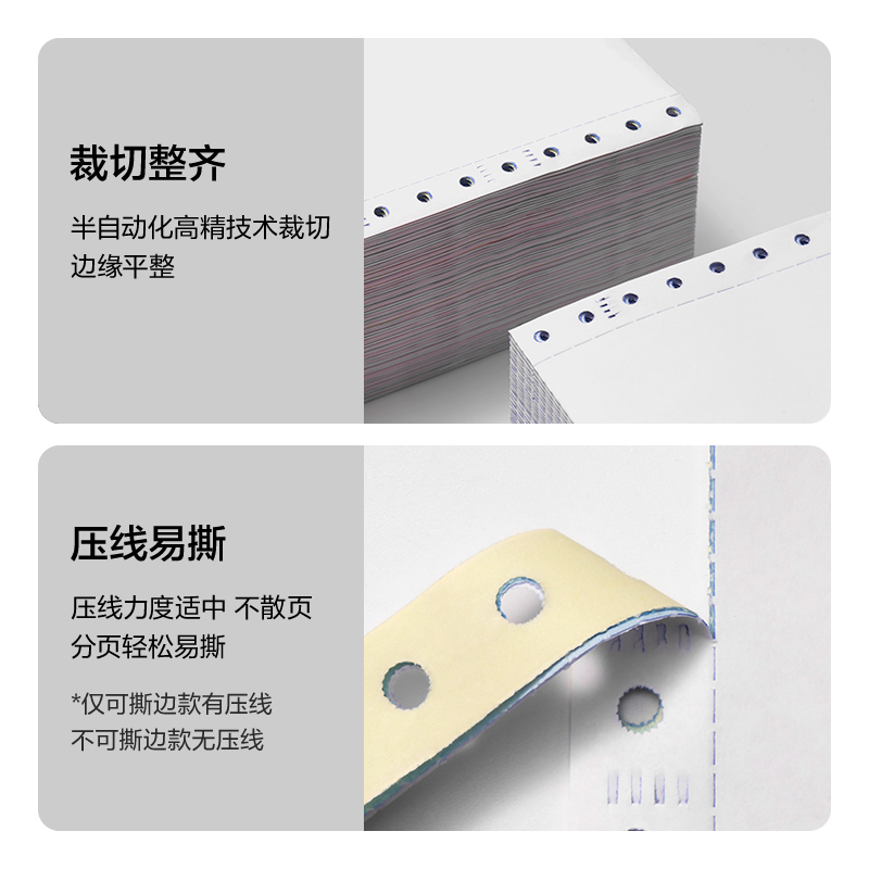 得力紅柏HHB241-4電腦打印紙(CS彩色撕邊)(600頁(yè)/盒)