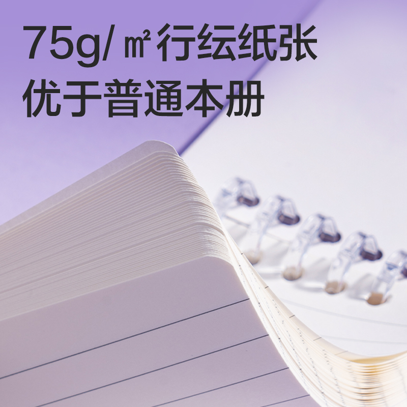 得力HA750-P行紜可開合口袋活頁本(行紜格次方)(本)