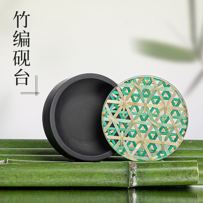 墨青言MY700方寸竹硯臺(黑)(盒)