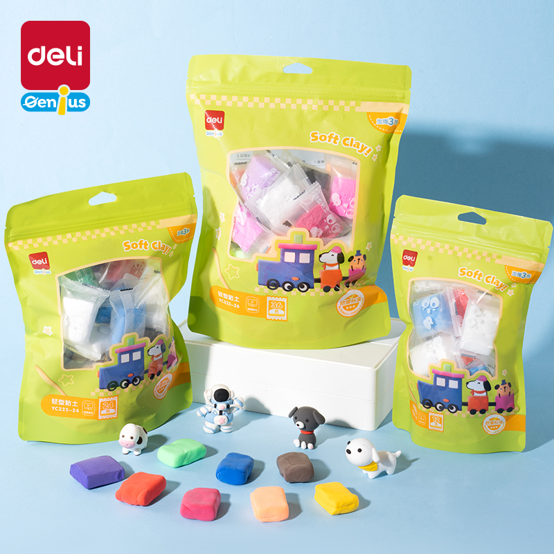 得力YC225-24袋裝粘土(混)(袋)