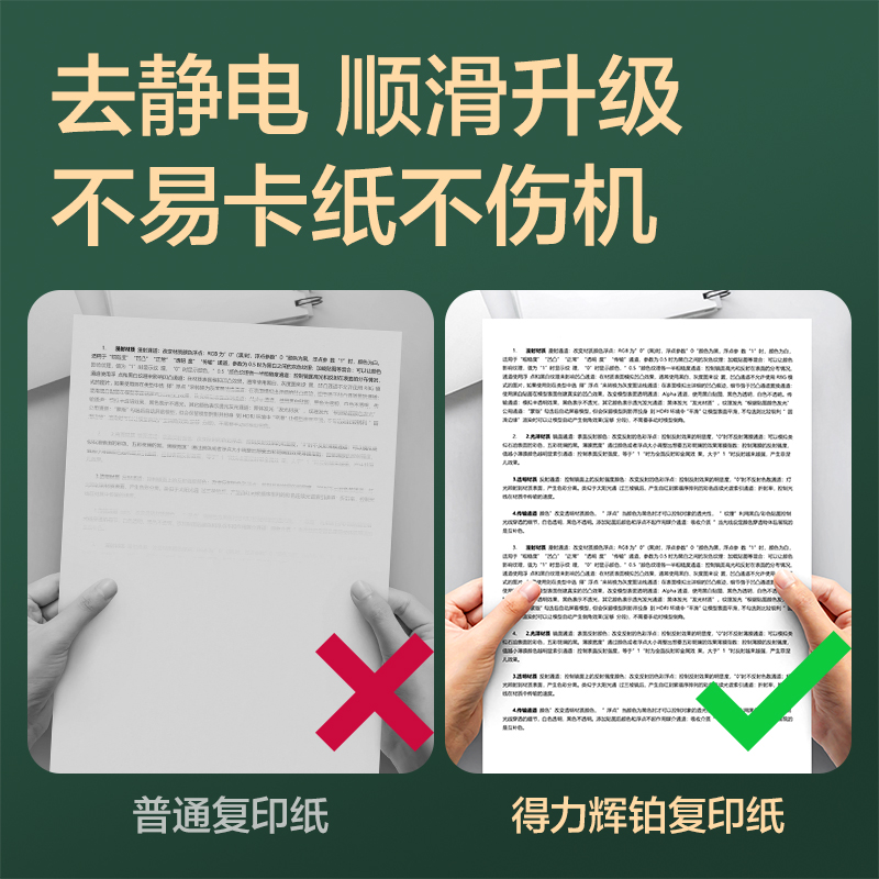 得力ZQ7780輝鉑復(fù)印紙A4-70g-100頁(yè)-25包(混)(包)