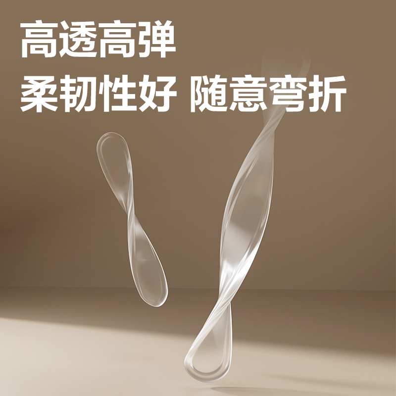 得力JF113防撞條100mm*16mm*5mm(透明)(4片/袋)