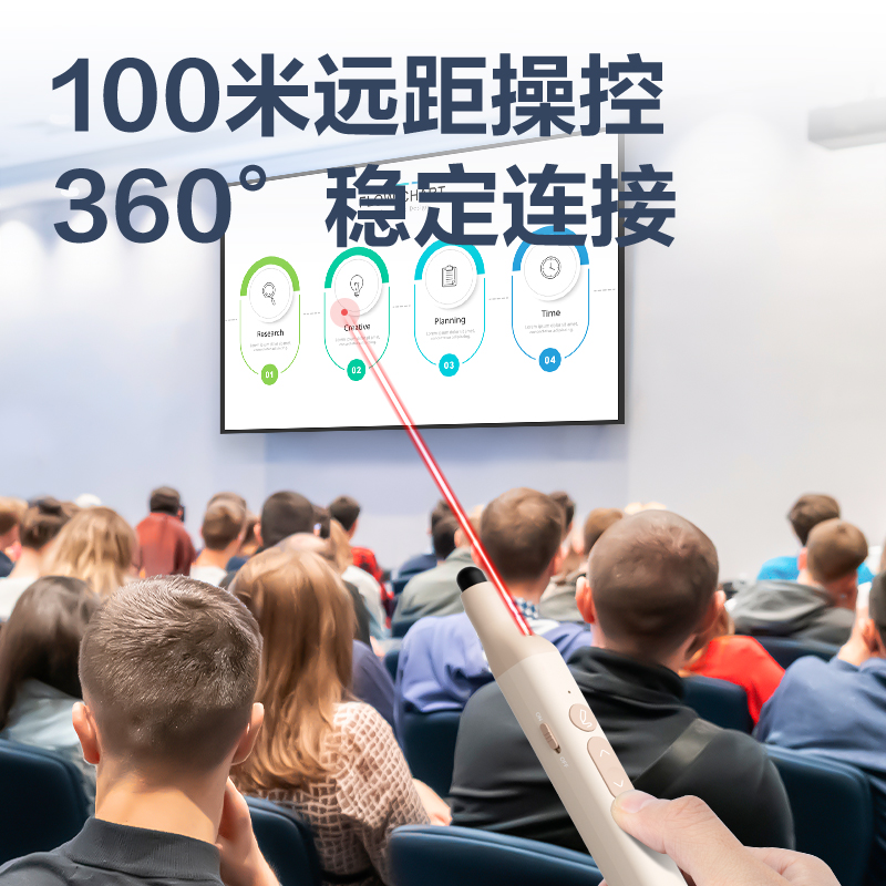 得力MA113激光翻頁(yè)筆_激光翻頁(yè)筆(淺粉)(支)